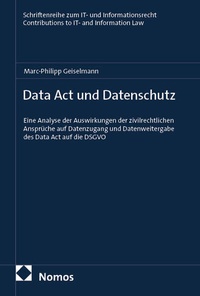 Enlarge image Cover: Data Act und Datenschutz - Nomos