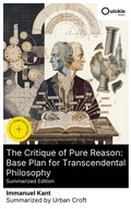 Cover: The Critique of Pure Reason: Base Plan for Transcendental Philosophy (Summarized Edition) - Quickie Classics