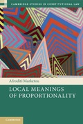 Cover: Local Meanings of Proportionality - Cambridge University Press