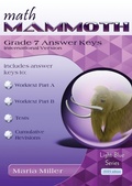 Cover: Math Mammoth Grade 7 Answer Keys, International Version - Math Mammoth
