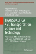 Cover: TRANSBALTICA XVI: Transportation Science and Technology - Springer