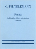 Cover: Sonate f&uuml;r Blockfl&ouml;te (Fl&ouml;te) und Continuo in F-dur - Ernst Reinhardt Verlag