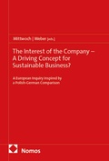 Cover: The Interest of the Company - A Driving Concept for Sustainable Business? - Nomos
