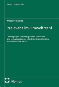 Enlarge image Cover: Irrelevanz im Umweltrecht - Nomos