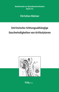 Cover: Intrinsische richtungsabh&auml;ngige Geschwindigkeiten von Artikulatoren - TUDpress