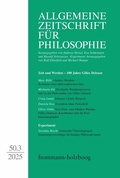 Cover: Allgemeine Zeitschrift f&uuml;r Philosophie: Heft 50.3/2025 - frommann-holzboog Verlag AZP