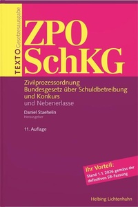 Enlarge image Cover: TEXTO ZPO/SchKG - Helbing & Lichtenhahn
