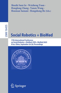 Enlarge image Cover: Social Robotics + BioMed - Springer