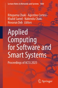 Enlarge image Cover: Applied Computing for Software and Smart Systems - Springer