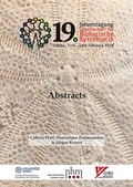 Cover: 19. Jahrestagung - Gesellschaft f&uuml;r Biologische Systematik - Abstracts - Pfeil, F