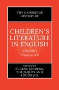 Cover: The Cambridge History of Children's Literature in English: Volume 1 - Cambridge University Press