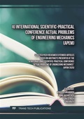 Cover: XI International Scientific-Practical Conference Actual Problems of Engineering Mechanics (APEM) - Trans Tech Publications Ltd