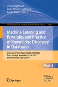 Cover: Machine Learning and Principles and Practice of Knowledge Discovery in Databases - Springer