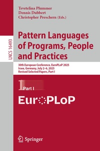 Enlarge image Cover: Pattern Languages of Programs, People and Practices - Springer