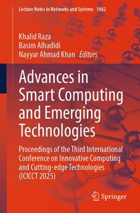 Enlarge image Cover: Advances in Smart Computing and Emerging Technologies - Springer