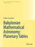 Cover: Babylonian Mathematical Astronomy: Planetary Tables - Springer