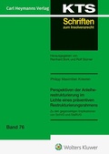 Cover: Perspektiven der Anleiherestrukturierung im Lichte eines pr&auml;ventiven Restrukturierungsrahmens (KTS 76) - Carl Heymanns Verlag