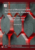 Cover: Journal of Metastable and Nanocrystalline Materials Vol. 43 - Trans Tech Publications Ltd