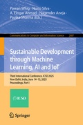 Cover: Sustainable Development through Machine Learning, AI and IoT - Springer