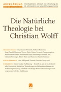 Cover: Aufkl&auml;rung, Band 23: Die nat&uuml;rliche Theologie bei Christian Wolff - Meiner