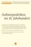 Cover: Aufsatzpraktiken im 18. Jahrhundert - Felix Meiner Verlag