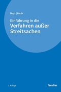 Cover: Einf&uuml;hrung in die Verfahren au&szlig;er Streitsachen - Facultas