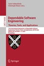 Cover: Dependable Software Engineering. Theories, Tools, and Applications - Springer