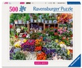 Cover: Erwachsenenpuzzle 500 Teile - Blumenmarkt, Frankreich - Ravensburger