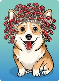 Cover: Minipuzzle 100 Teile - Corgi-Pilz - Ravensburger