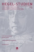 Cover: Hegel-Studien Band 34 - Meiner