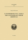 Cover: Il matrimonio nel Codice dei canoni delle Chiese orientali - Peeters Publishers