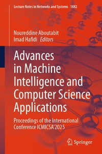 Enlarge image Cover: Advances in Machine Intelligence and Computer Science Applications - Springer