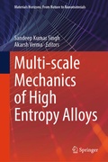 Cover: Multi-scale Mechanics of High Entropy Alloys - Springer