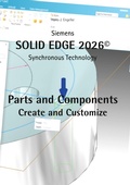Cover: Solid Edge 2026 Parts and Components - BoD - Books on Demand