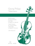 Cover: 12 Fantasien f&uuml;r Viola da gamba solo TWV 40: 26-37 (arrangiert f&uuml;r Viola solo) - Baerenreiter-Verlag