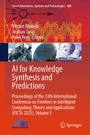 Cover: AI for Knowledge Synthesis and Predictions - Springer