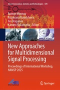 Cover: New Approaches for Multidimensional Signal Processing - Springer