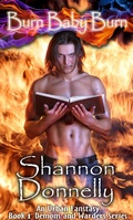 Cover: Burn Baby Burn (Mackenzie Solomon Demon & Warders, #1) - Shannon Donnelly