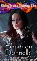 Cover: Riding in on a Burning Tire (Mackenzie Solomon Demon & Warders, #2) - Shannon Donnelly