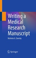 Cover: Writing a Medical Research Manuscript - Springer