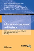 Cover: Information Management and Big Data - Springer