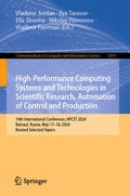 Cover: High-Performance Computing Systems and Technologies in Scientific Research, Automation of Control and Production - Springer