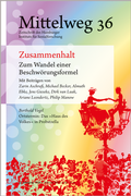 Cover: Zusammenhalt. Zum Wandel einer Beschw&ouml;rungsformel - Hamburger Edition