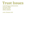 Cover: Trust Issues - Neuer Berliner Kunstverein