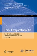 Cover: China Computational Art - Springer