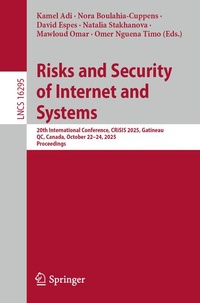 Enlarge image Cover: Risks and Security of Internet and Systems - Springer