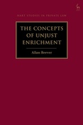 Cover: The Concepts of Unjust Enrichment - Hart Publishing