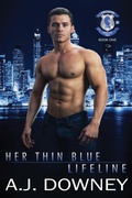 Cover: Her Thin Blue Lifeline (Indigo Knights, #1) - Second Circle Press