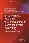 Cover: 3rd International Conference on Geomechanics and Geoenvironmental Engineering - Springer