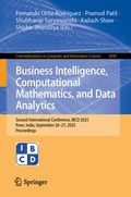 Cover: Business Intelligence, Computational Mathematics, and Data Analytics - Springer